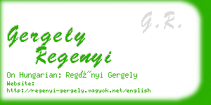 gergely regenyi business card